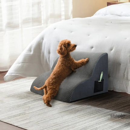 Pawz 2 Steps Pet Stairs Dog Ramp High Density Foam Grey-2018816703462510598