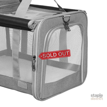 Pawz 3 in 1 Pet Soft Crate Dog Cat Carrier L Size Grey-2006732694511292420