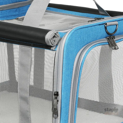 Pawz 3 in 1 Pet Soft Crate Dog Cat Carrier M Size Blue-2018816685754159107