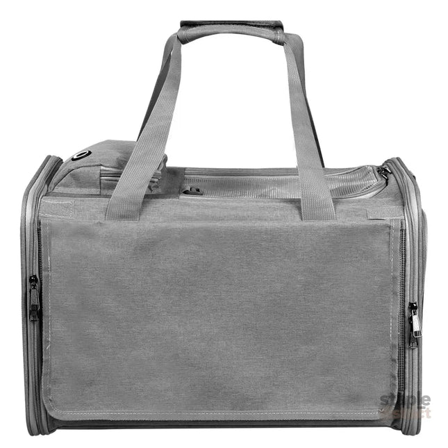 Pawz 3 in 1 Pet Soft Crate Dog Cat Carrier M Size Grey-2029387205448962049