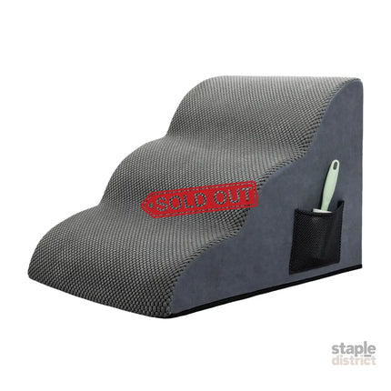 Pawz 3 Steps Pet Stairs Dog Ramp High Density Foam Grey-2018816769506021384