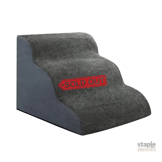 Pawz 3 Steps Pet Stairs Dog Ramp High Density Foam Grey-2029387207948767233
