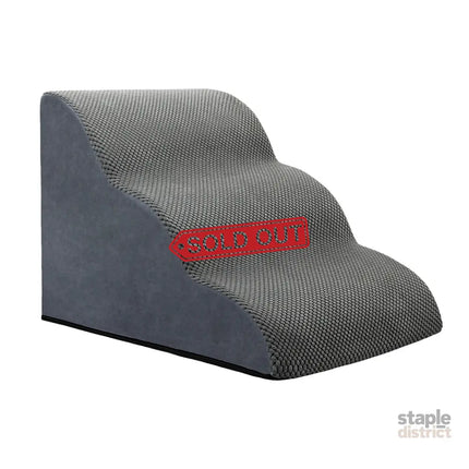 Pawz 3 Steps Pet Stairs Dog Ramp High Density Foam Grey-2018816769506021377
