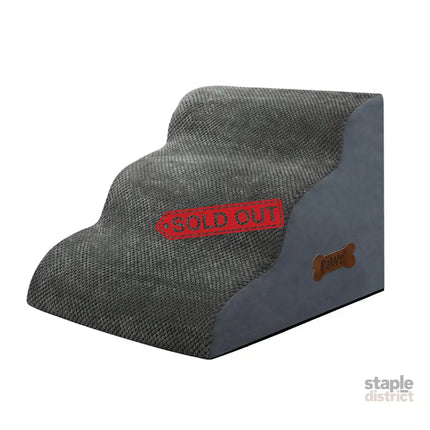 Pawz 3 Steps Pet Stairs Dog Ramp High Density Foam Grey-2029387207948767232