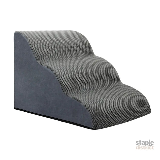 Pawz 3 Steps Pet Stairs Dog Ramp High Density Foam Grey-2018816769506021377