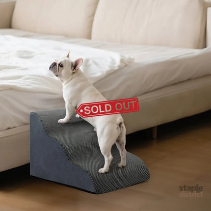 Pawz 3 Steps Pet Stairs Dog Ramp High Density Foam Grey-2018816769506021382