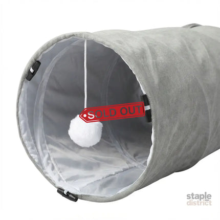 Pawz 3 Way Cat Tunnel Toy Interactive Foldable Tube Indoor Pet 2 Haning Balls-2050056765285994499