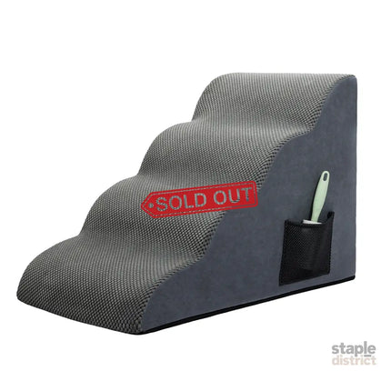 Pawz 4 Steps Pet Stairs Dog Ramp High Density Foam Grey-2029387209974616064