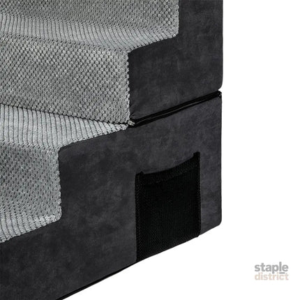 Pawz 4 Steps Pet Stairs Dog Ramp High Density Foam Grey-2006732767437656069