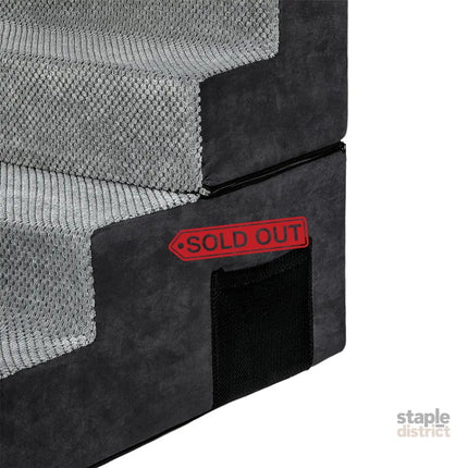Pawz 4 Steps Pet Stairs Dog Ramp High Density Foam Grey-2006732767437656069