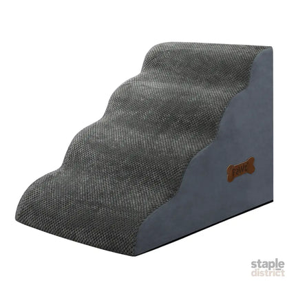 Pawz 4 Steps Pet Stairs Dog Ramp High Density Foam Grey-2018816756843417608