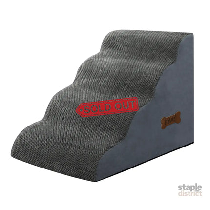 Pawz 4 Steps Pet Stairs Dog Ramp High Density Foam Grey-2018816756843417608