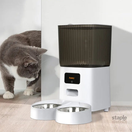 PaWz 5L Automatic Pet Feeder 2 Bowl White-2018816828129808390