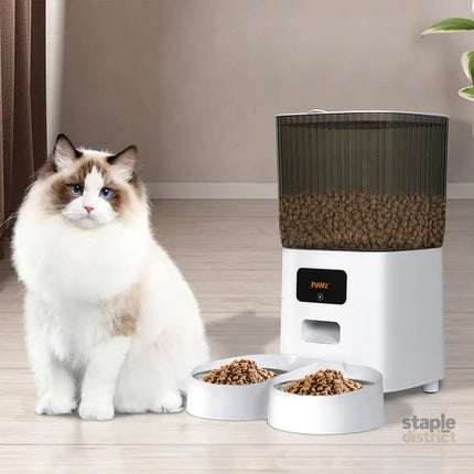 PaWz 5L Automatic Pet Feeder 2 Bowl White-2018816828129808391