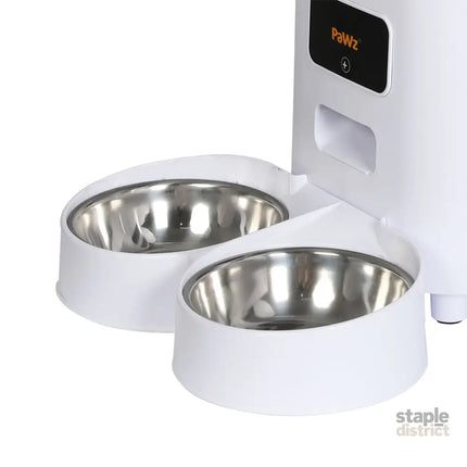 PaWz 5L Automatic Pet Feeder 2 Bowl White-2018816828129808388