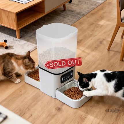 PaWz 6L Automatic Pet Feeder 2 Bowl Food Dispenser-2050056902800445446