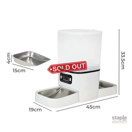 PaWz 6L Automatic Pet Feeder 2 Bowl Food Dispenser-2050056902800445442