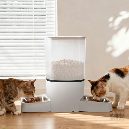 PaWz 6L Automatic Pet Feeder 2 Bowl Food Dispenser-2050056902800445447