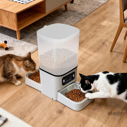 PaWz 6L Automatic Pet Feeder 2 Bowl Food Dispenser-2050056902800445446
