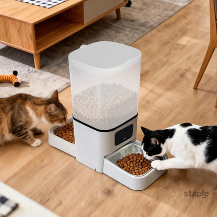PaWz 6L Automatic Pet Feeder 2 Bowl Food Dispenser-2050056902984994822