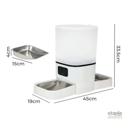 PaWz 6L Automatic Pet Feeder 2 Bowl Food Dispenser-2050056902984994818