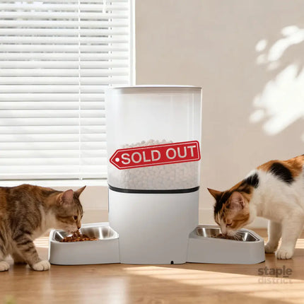 PaWz 6L Automatic Pet Feeder 2 Bowl Food Dispenser-2050056902800445447