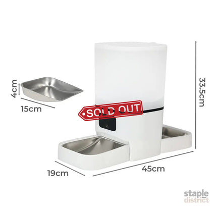 PaWz 6L Automatic Pet Feeder 2 Bowl Food Dispenser-2050056902984994818