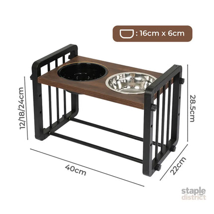 PaWz Adjustable Height Pet Feeder Elevated Medium-2018816712677396482