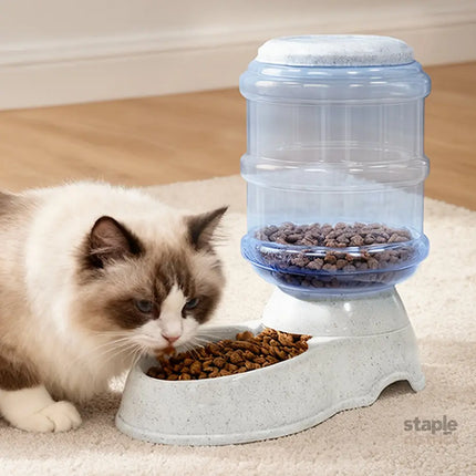 Pawz Automatic Pet Feeder Water Dispenser 3.5L Grey-2050056903555420166