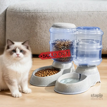Pawz Automatic Pet Feeder Water Dispenser Set 3.5L-2050056903379259398