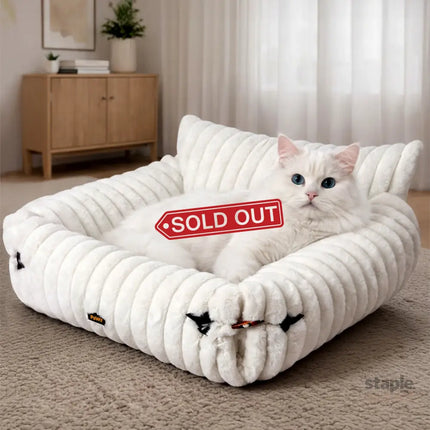 Pawz Cat Bed Extended Soft Plush Lounge Sofa Couch Pet Small Dog Removable Cover-2050056783430553607