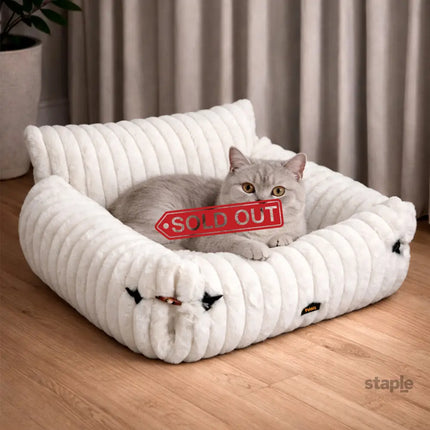 Pawz Cat Bed Extended Soft Plush Lounge Sofa Couch Pet Small Dog Removable Cover-2050056783430553606