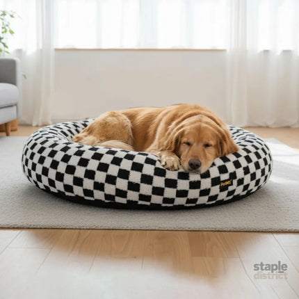 Pawz Circular Plush Dog Cosy Bed Calming Pet Plush Bed-2050056799842865158