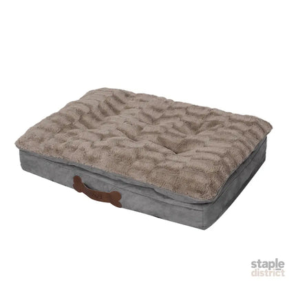 PaWz Dog Calming Bed Pet Cat Removable M Khaki Medium-2029387224478519296