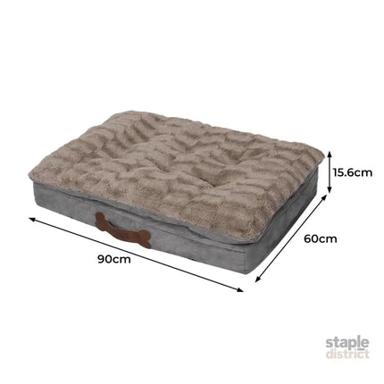 PaWz Dog Calming Bed Pet Cat Removable M Khaki Medium-2029387224478519298