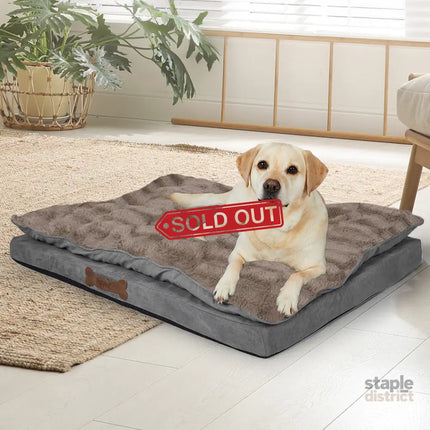 PaWz Dog Calming Bed Pet Cat Removable S Khaki Small-2029387224835035143