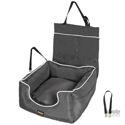 PaWz Dog Car Booster Seat Belt Pet Backrest Grey-2018816730658377728