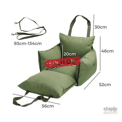 PaWz Dog Car Seat Booster Belt Green-2018816811847520258