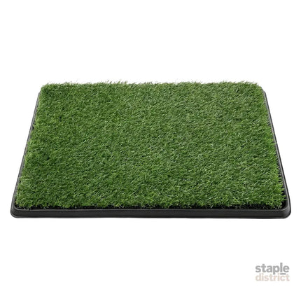 Pawz Dog Potty Tray with Grass Mat Washable Puppy Portable Training Toilet-2050059018050867201