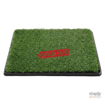 Pawz Dog Potty Tray with Grass Mat Washable Puppy Portable Training Toilet-2050059018050867201