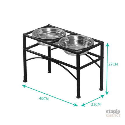 PaWz Dual Elevated Raised Pet Dog Feeder Medium-2006733200889614338