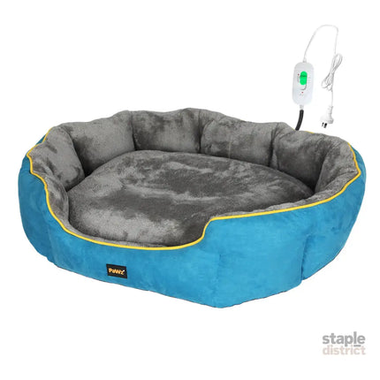 PaWz Electric Pet Heater Bed Heated L Blue Large-2029387226655363072