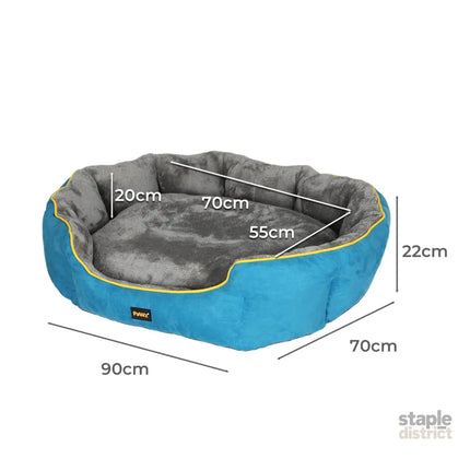 PaWz Electric Pet Heater Bed Heated L Blue Large-2029387226655363074