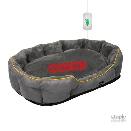 PaWz Electric Pet Heater Bed Heated L Grey Large-2029387226831523840