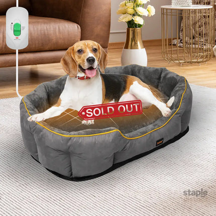 PaWz Electric Pet Heater Bed Heated L Grey Large-2029387226831523846