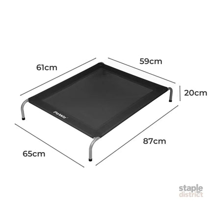 PaWz Elevated Trampoline Pet Bed Dog M Black Medium-2006733004067704834