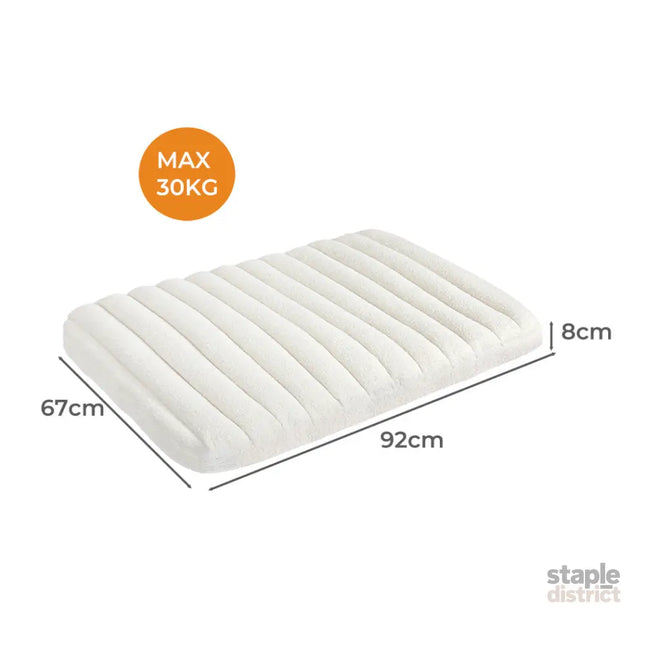 Pawz L Size Orthopedic Dog Bed with Sherpa Plush Removable Cover in White-2029387208699547650