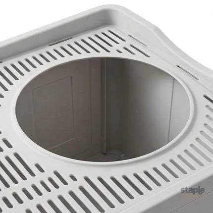 Pawz Large Cat Litter Box Foldable Top Entry Covered Litter Tray Scoop Grey-2050056785414459395