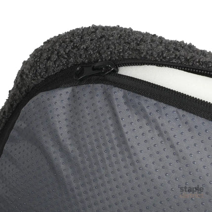 Pawz M Size Orthopedic Dog Bed with Sherpa Plush Removable Cover in Grey-2018816699335315459