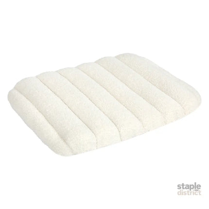 Pawz M Size Orthopedic Dog Bed with Sherpa Plush Removable Cover in White-2029387208892485640